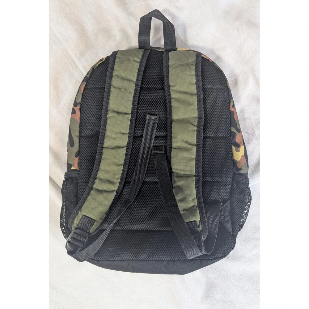 PUMA Backpack Camo Woodland Green Black Cat Logo School Gym Travel Daypack Bag